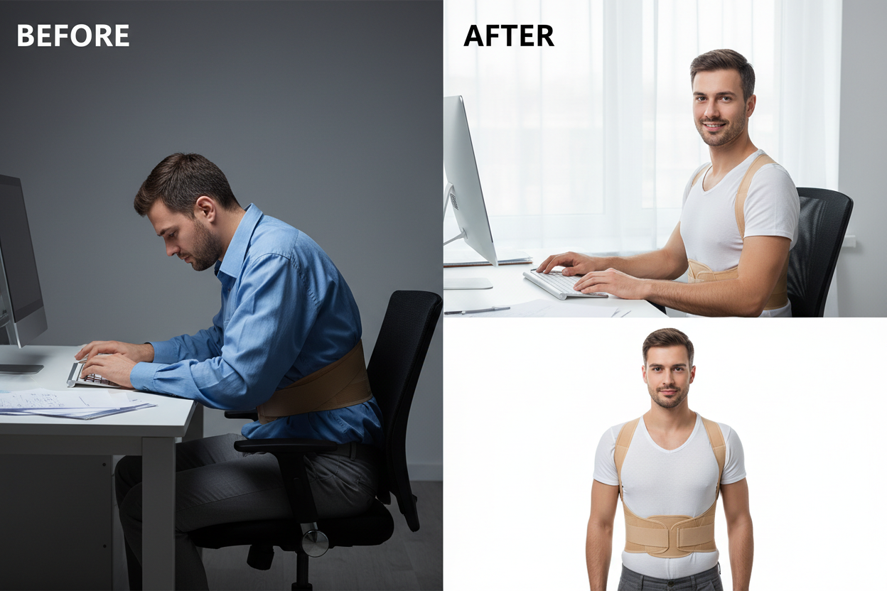 Before & After - Unisex Posture Desk